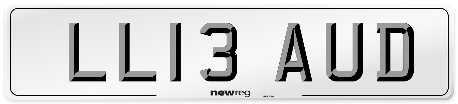 LL13 AUD Number Plate from New Reg